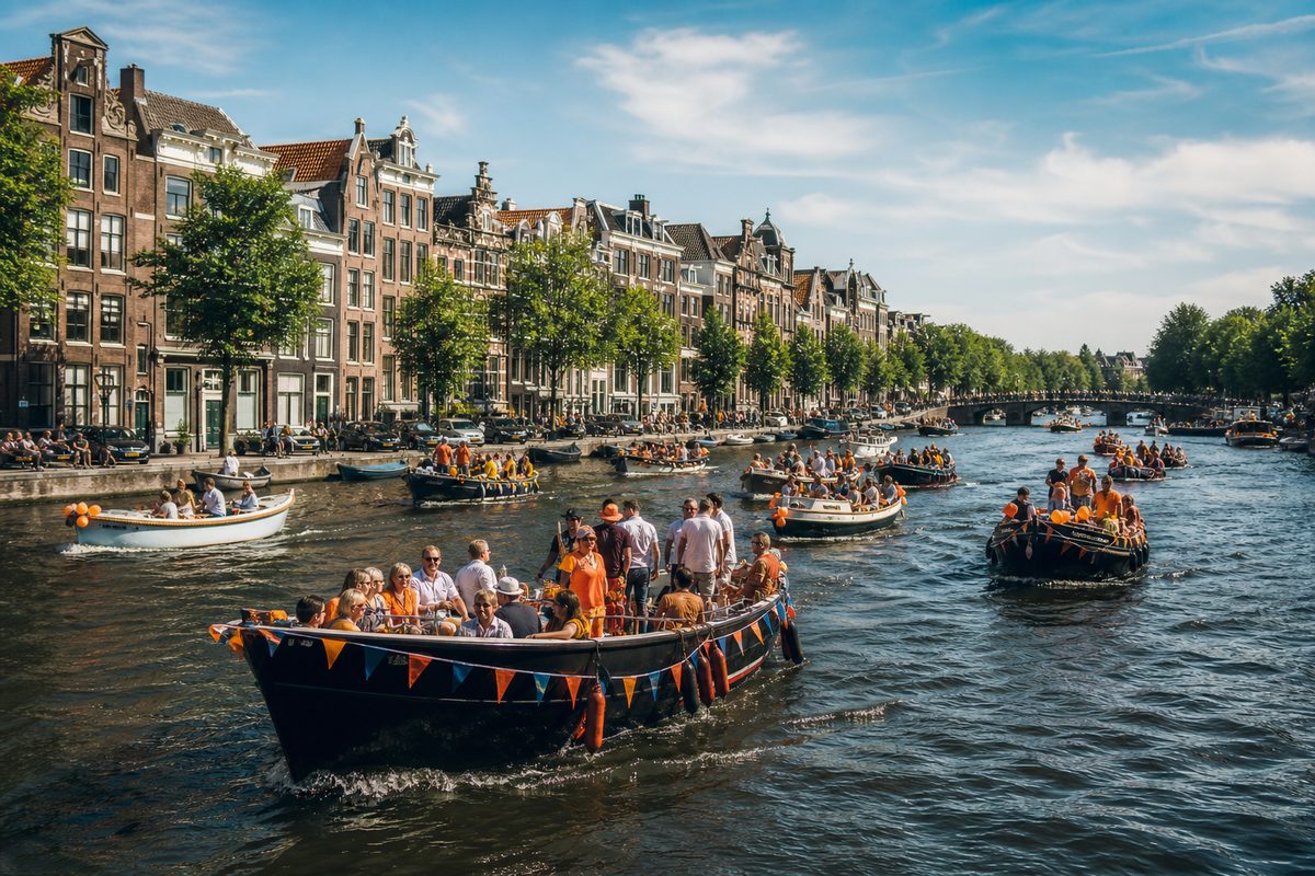 Boats cruising on open water near Amsterdam